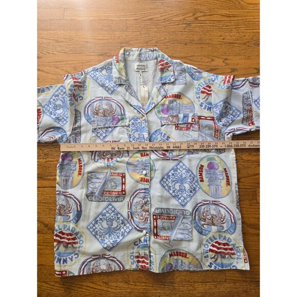 Anthropologie Damson Madder Printed Short-Sleeve Button Down Shirt Size 14 NWT - Picture 8 of 8